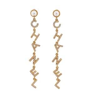 Chanel 90's Icon Letter Drop Earrings #210188C13B